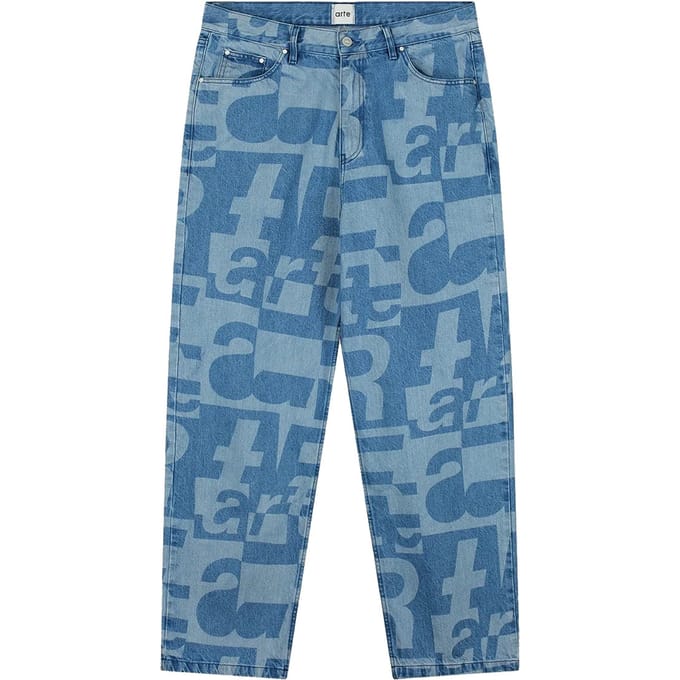 Jeans Man Denim Allover Pants Raw Denim