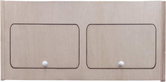 Bovenkast camperbusje - natuurlijk - 80 x 35 x 35 cm - softclose