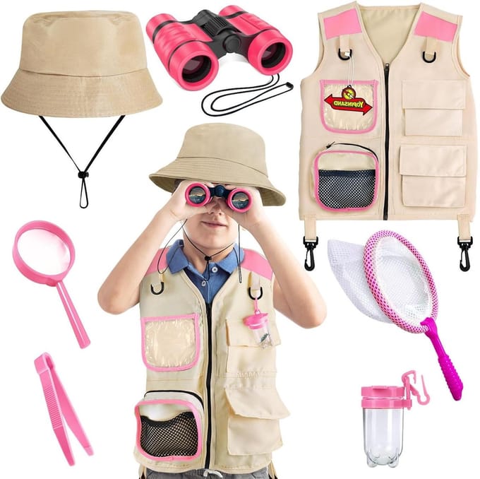 Verkenningsset Kinderen - Outdoor Avontuur - Natuur Ontdekken - Alles Inclusief - Medium - Roze