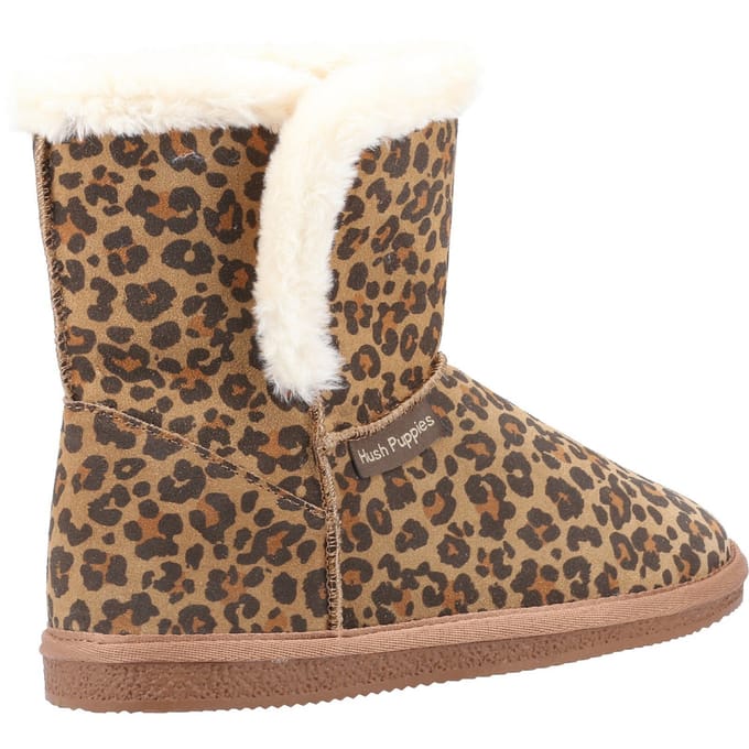 Hush Puppies Dames/dames Ashleigh luipaardprint suède pantoffellaarsjes (Bruin)