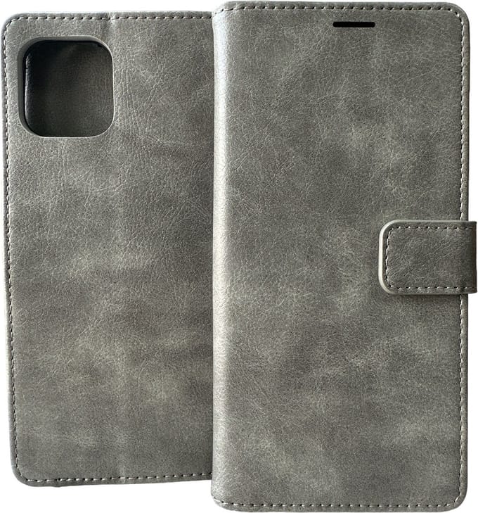 Bookcase Geschikt voor: Motorola Edge 20 Lite - Grijs - portemonnee hoesje