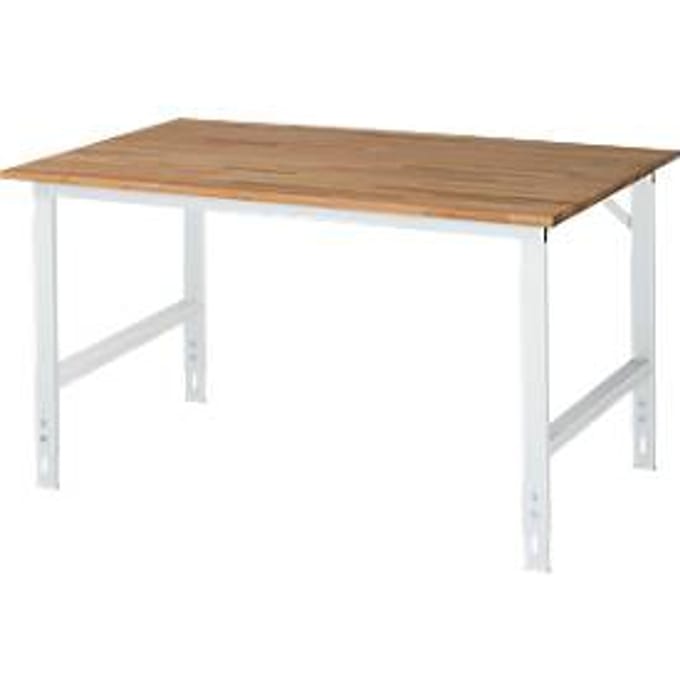RAU werktafel, beuken blad, B 1500 x D 1000 x H 760-1080 mm