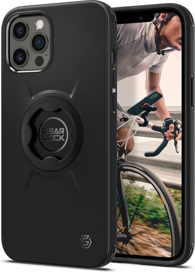 Spigen Gearlock Apple iPhone 12 Pro Max Hoesje voor Fietshouder Zwart