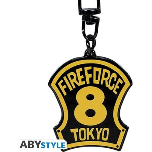 ABYstyle Fire Force Metalen Sleutelhanger-Company 8 Emblem (Diversen) Nieuw