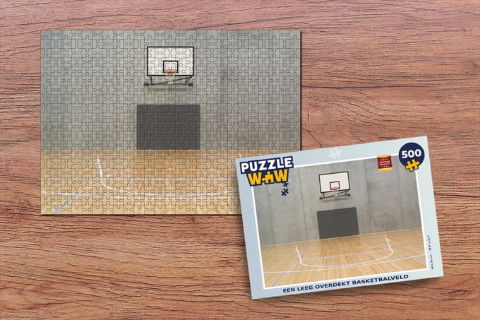 Puzzel Een leeg overdekt basketbalveld - Legpuzzel - Puzzel 500 stukjes