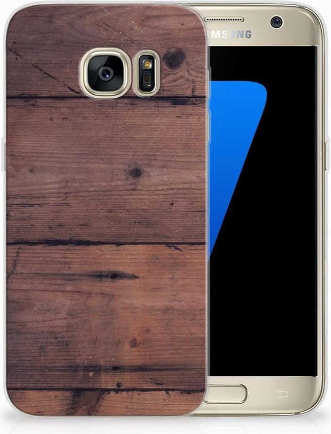 Samsung Galaxy S7 Bumper Hoesje Old Wood