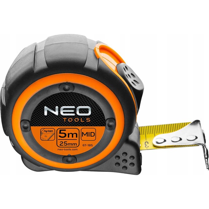 NEO - Stalen Rolmaat - 5m - Magnetische Tip - Nylon Coating