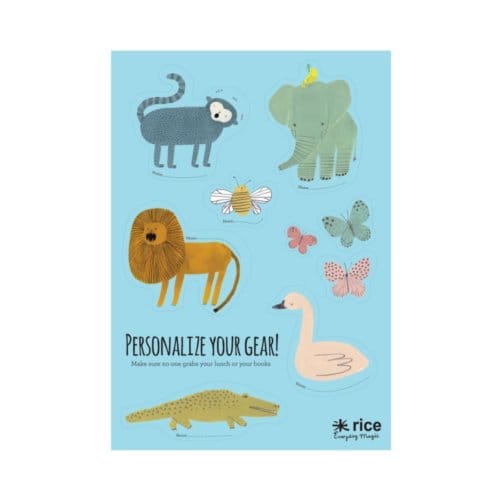 Rice lunchbox stickers jungle
