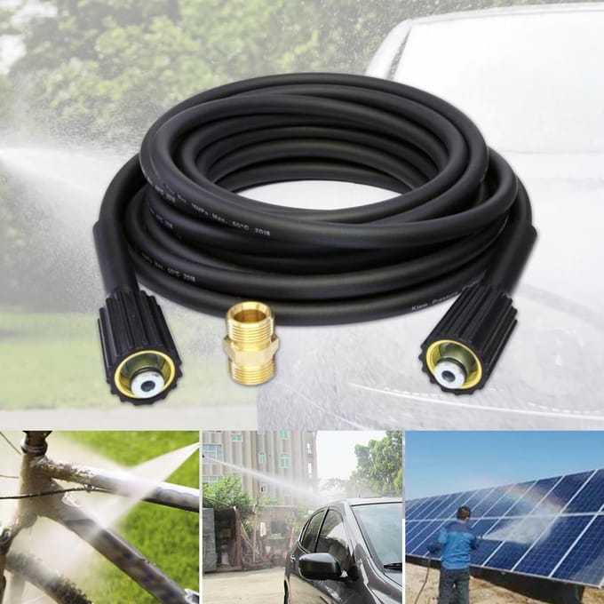 10 m Karcher verlengslang K-serie hogedrukreinigerslang M22-connector zwart