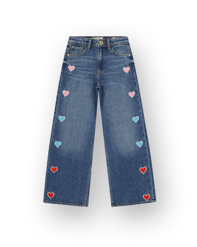 Meisjes Extra wide leg Jeans Cassie Hearts