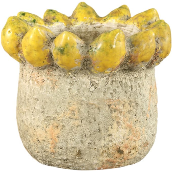 PTMD - Pot Fruitsy - Geel - 21x21x18cm
