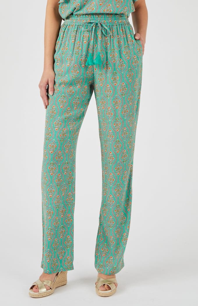 Damart - Pantalon pure viscose - Dames - Groen - 44