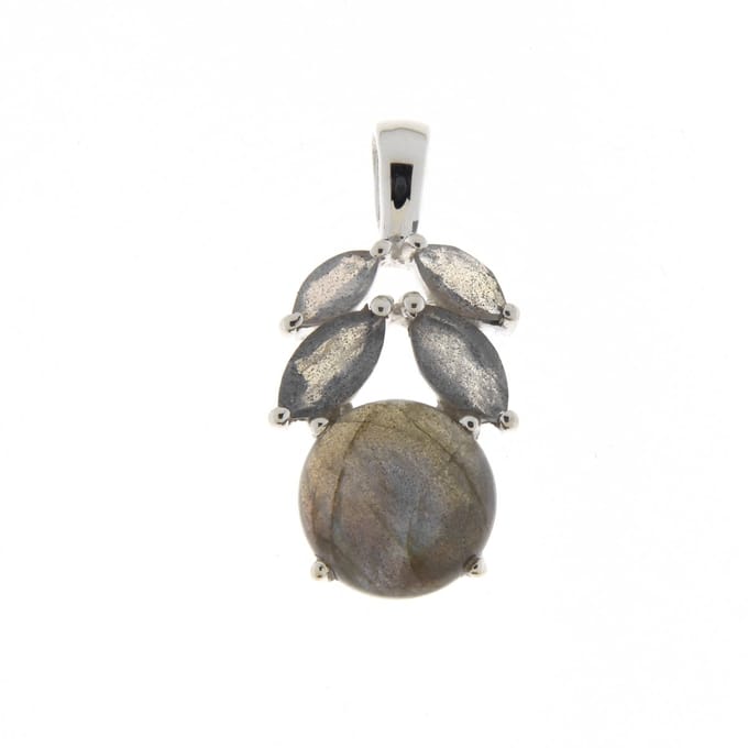 SilverGems Zilveren hanger met Labradoriet edelsteen