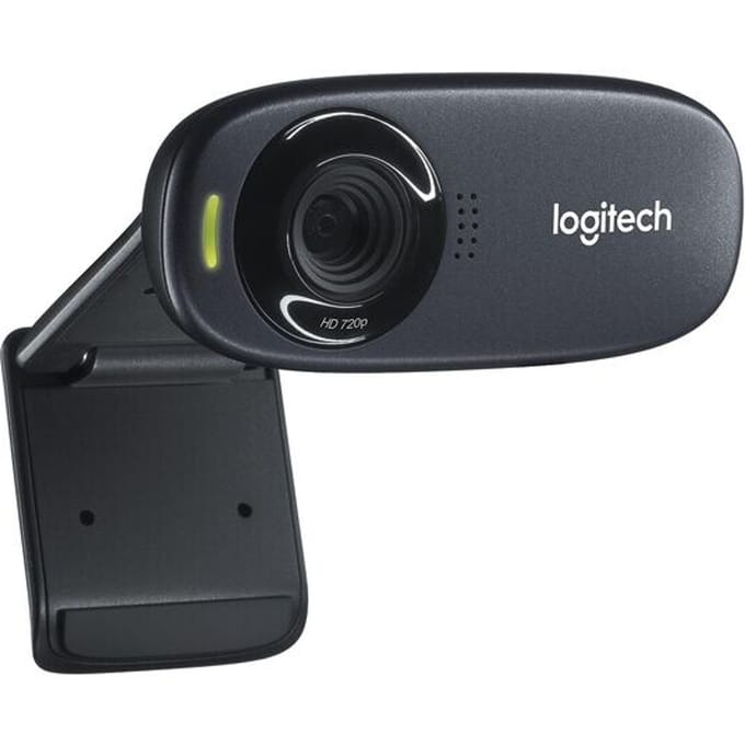 Logitech® Webcam C310, HD-video 1280 x 720 px, foto 5 MP, microfoon, ruis- en lichtfilter, 1-klik HD-upload, USB 2.0, universele houder, USB-kabel