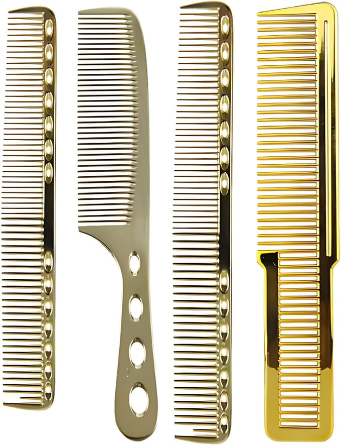Guardian Beauty Kamset - Aluminium Kam - 4 stuks - Haarstylingtools - Goud