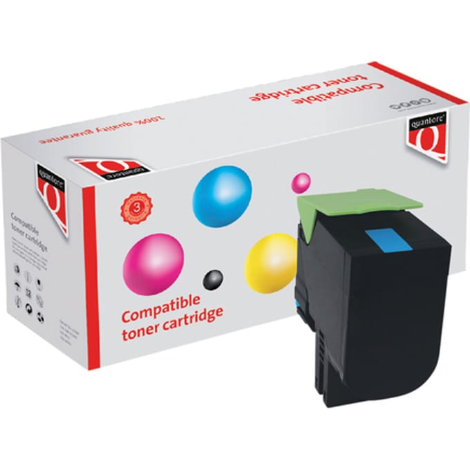Tonercartridge Quantore alternatief tbv Lexmark 80C2SC0 blauw
