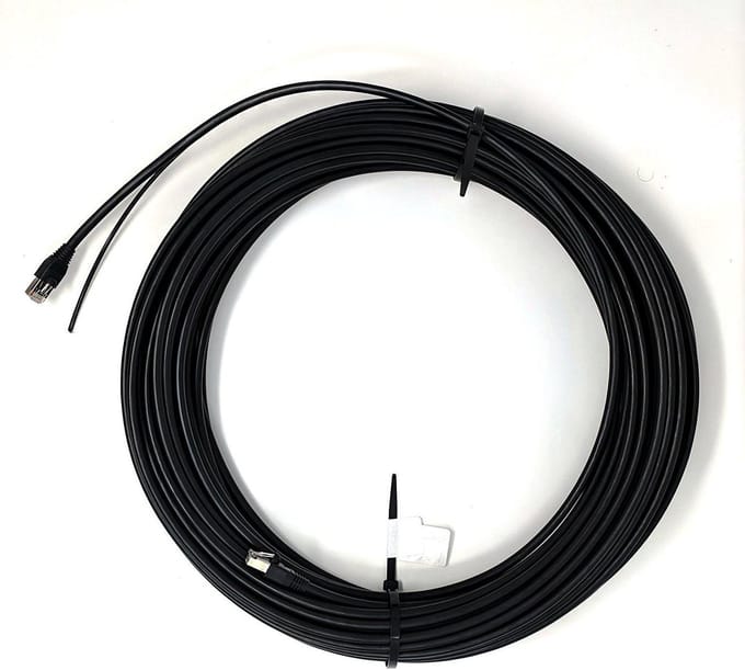 Ethernet Kabel Buiten - Netwerkkabel Waterdicht - Internet Installatie - Direct Begraven - 200 voet - Zwart