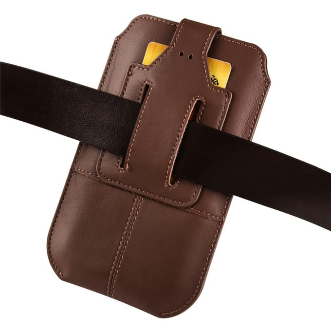 Comfycase Echt Lederen Opberghoesje Bruin XL