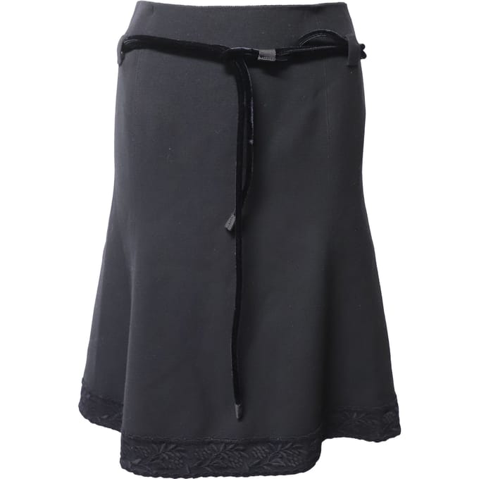 Emporio Armani winterrok met ceintuur van zwarte wol.