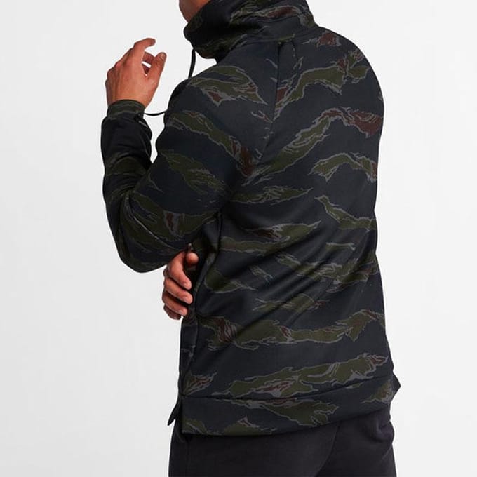 Jordan Camouflage Sport décontracté demi-Zip pull veste hommes hauts AH6164-010 XL black