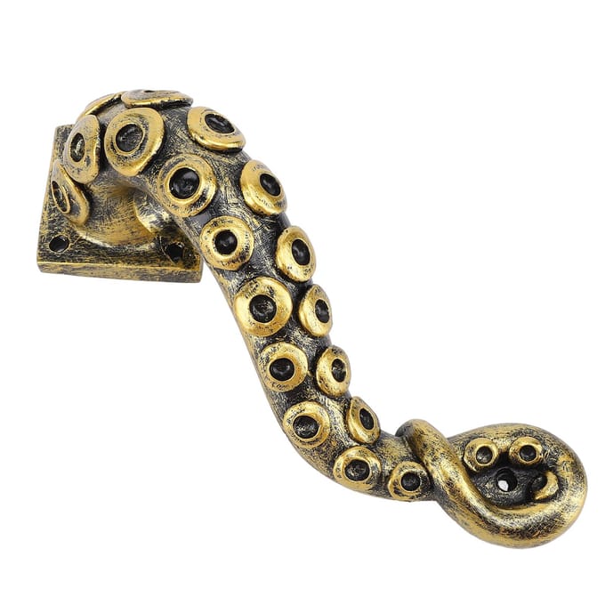 Octopus Deurklink Hars Zware Uitvoering Vintage Brons Kast Meubel Trekker Octopus Tentakel Deur