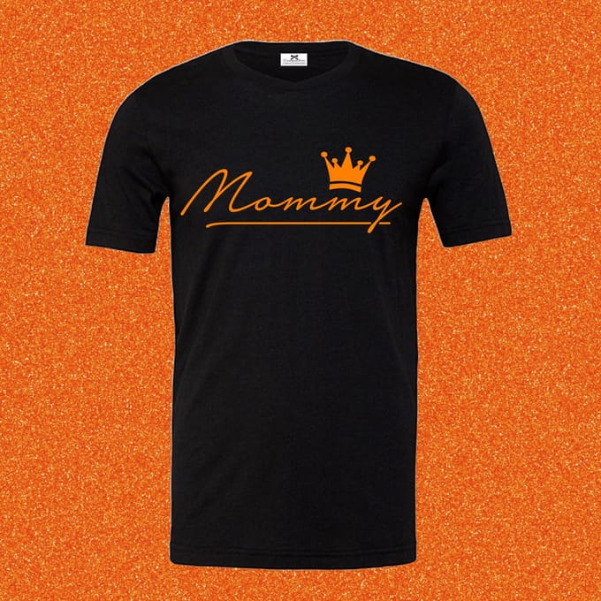 Shirt koningsdag-Mommy met kroontje-Maat M