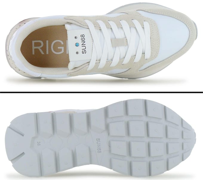 SUN68 Ally Studs - Damen Sneakers Schuhe Weiß Z36205-01 ORIGINAL EU 41