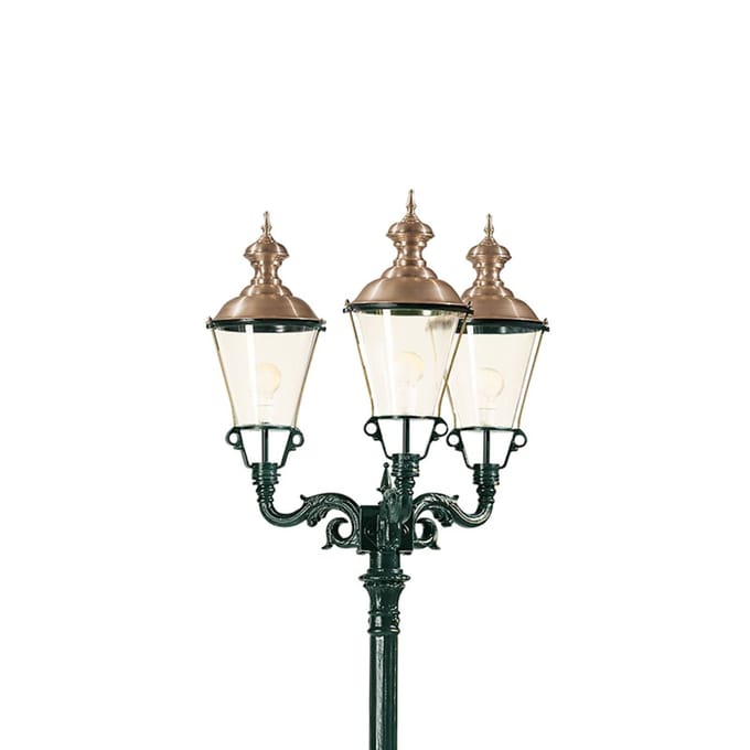 K.S. Verlichting 3-lamps lantaarnpaal Parijs, zwart