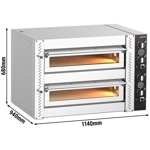 GGM Gastro Elektro Pizzaofen - (Vollschamott) - 4+4x 34cm - Manuell
