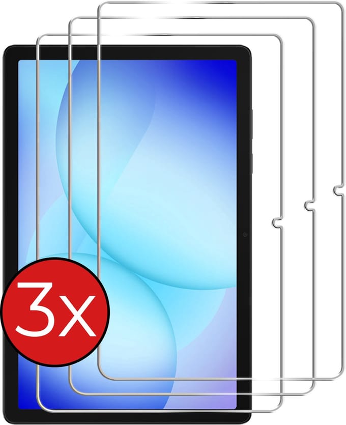 Screenprotector - 3 Stuks - Geschikt voor Samsung Galaxy Tab A11 Plus / A9 Plus - Extra Sterk - Beschermglas - Gehard Glas - Tempered Glass - Screen Protector