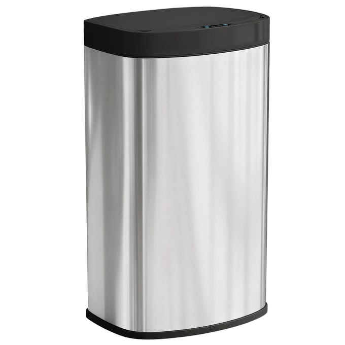 HOMCOM automatische keukenafvalbak 55L, soepel sluitende deksel, aanraakloze bewegingssensor, laadbaar