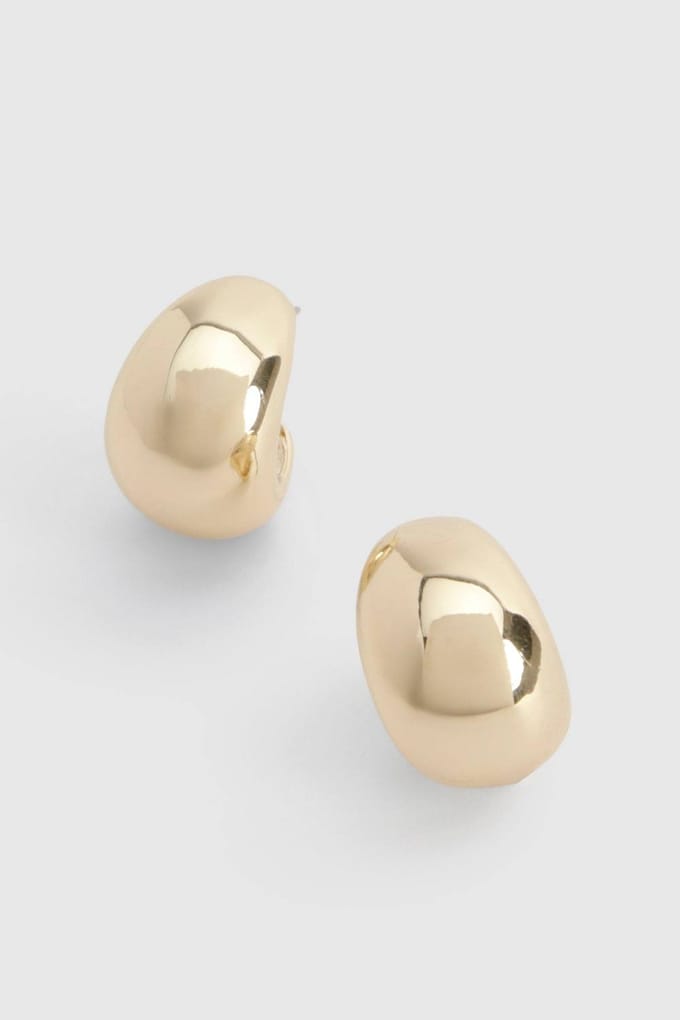 boohoo Dames Mini Chunky Hoep Oorbellen | Gold