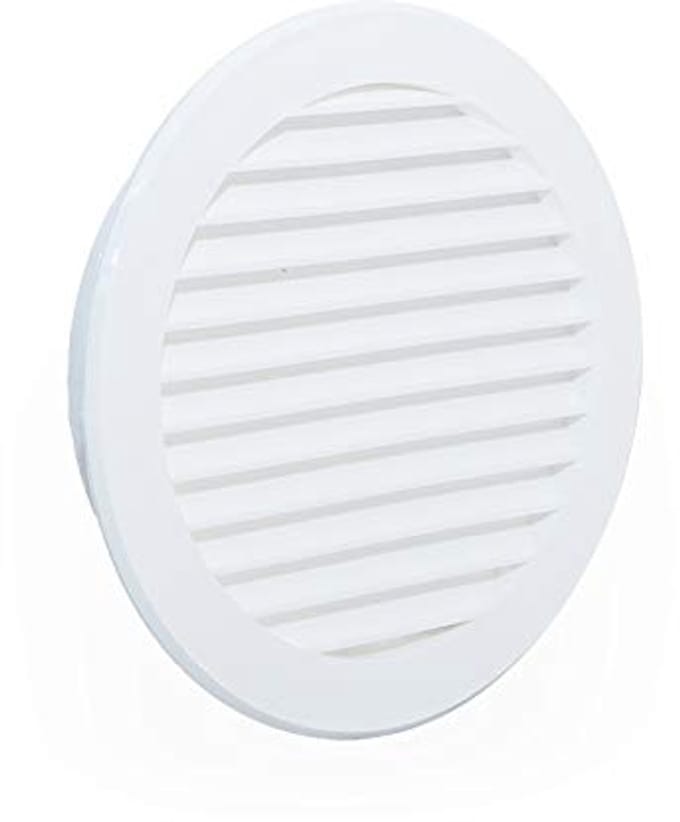 Rond Ventilatierooster met Insectenbescherming - Ø150 mm - Wit