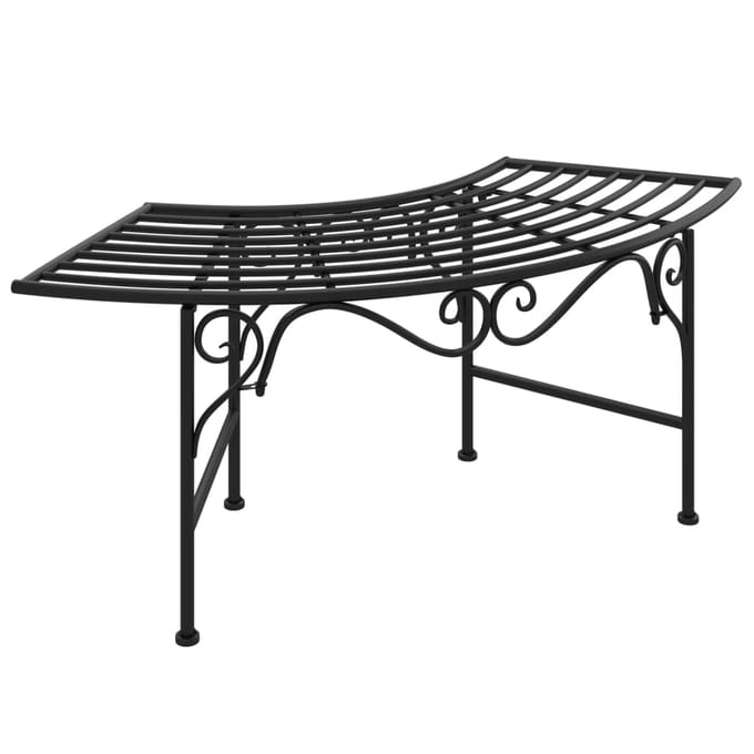 vidaXL - Boombank - 113 - cm - staal - zwart