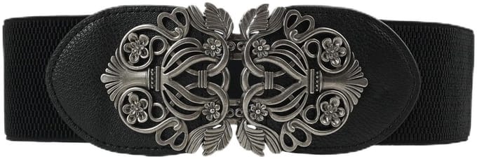Dailygoods - Elastische Riem Voor Dames, Brede Rekbare Riem Met Retro Taille