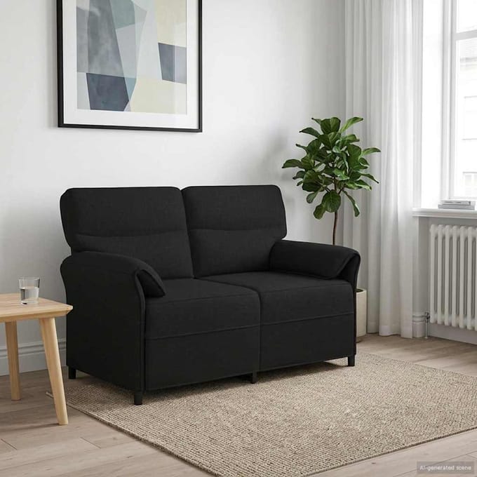 vidaXL - Bank - 100% - polyester - metalen - frame - MDF, - Multiplex