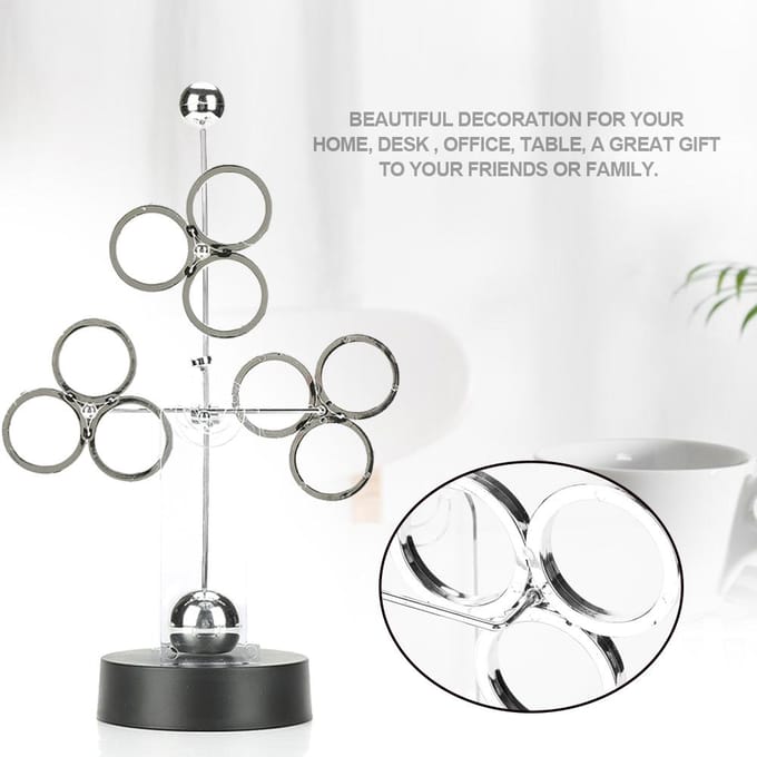 Elektronisch Perpetuum Mobile Draaiend Hemelmodel Kinetische Kunst Ambacht Bureau Decoratie gray
