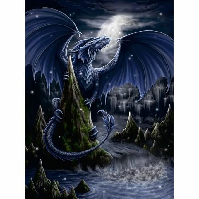 Ravensburger puzzel The Blue Dragon - 1500 stukjes - fantasie puzzel.