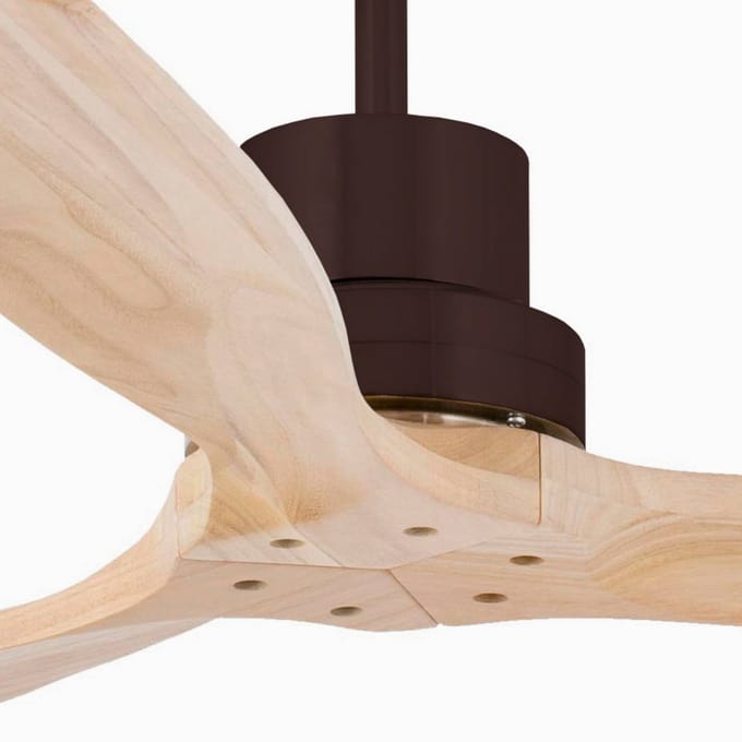 Faro Barcelona 33562DC Lantau L plafondventilator bruin/grenenhout 132 cm - Afstandsbediening - Stille en zuinige DC-motor - 6 snelheden - zomer en winterstand