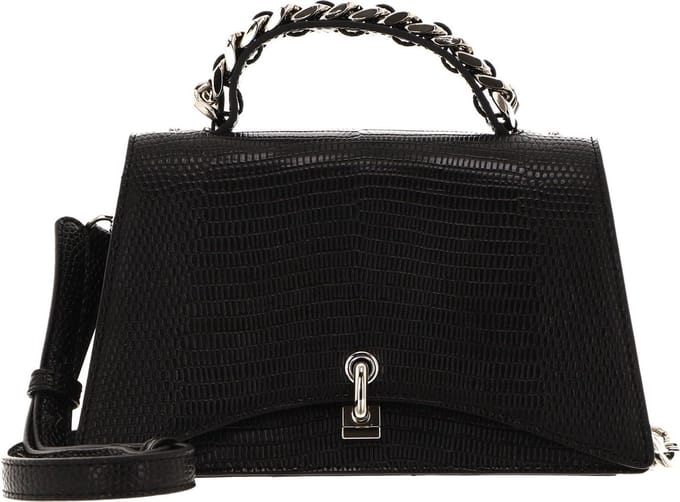SEIDENFELT MANUFAKTUR Handtas Schoudertas Vium Handbag with lock Black Zwart