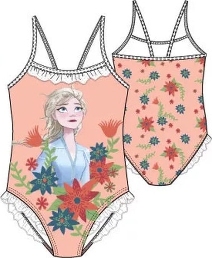 Disney Frozen - badpak Elsa - koraal - maat 104