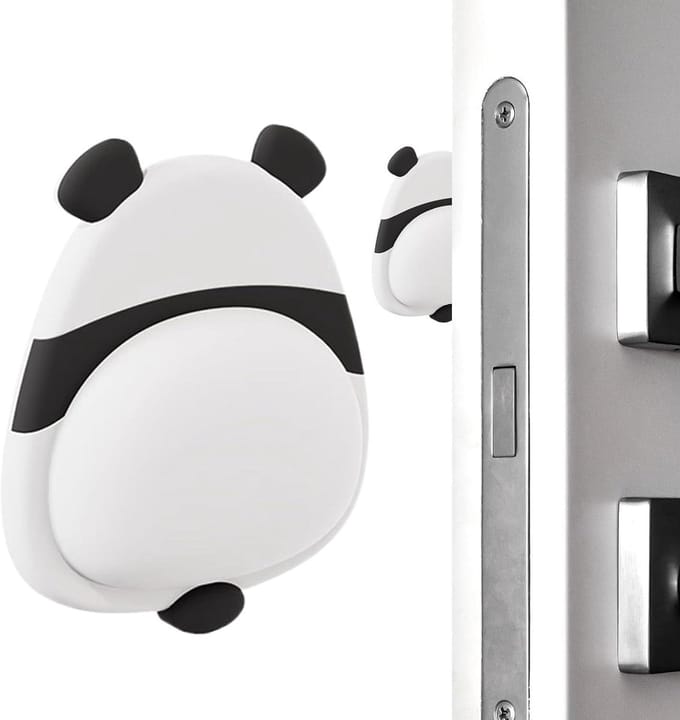 Deurstopper Muurbeschermer - Zelfklevende Buffer - Muren Beschermen - Schokabsorberend PVC - 9x7.5x7.5 cm - Panda