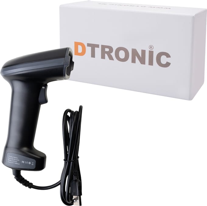 DTRONIC Professionele 2D Barcode Scanner – USB – QR & Documentscanner – Plug & Play – Geschikt voor PC, Mac & POS