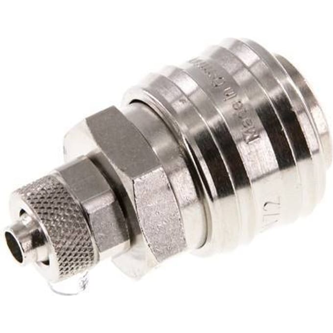 Vernikkeld Messing DN 7.2 (Euro) Luchtkoppeling Snelkoppeling 6x8 mm Push-On