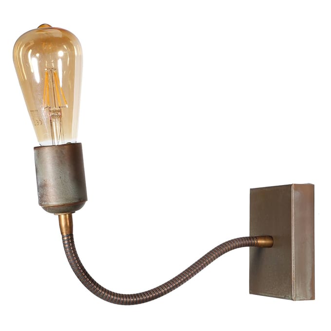 Moretti Luce Mite met flexibele arm - Orio wandlamp in messing