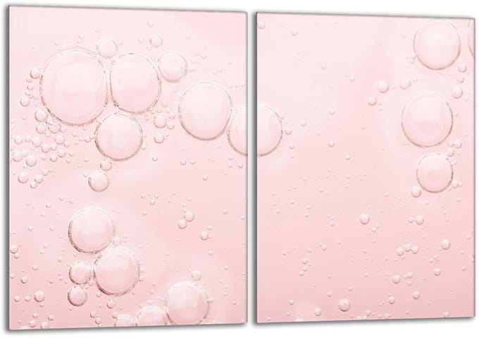 TMK ArtDeko Serie - Glazen Beschermplaat - 2x40x52 - Roze