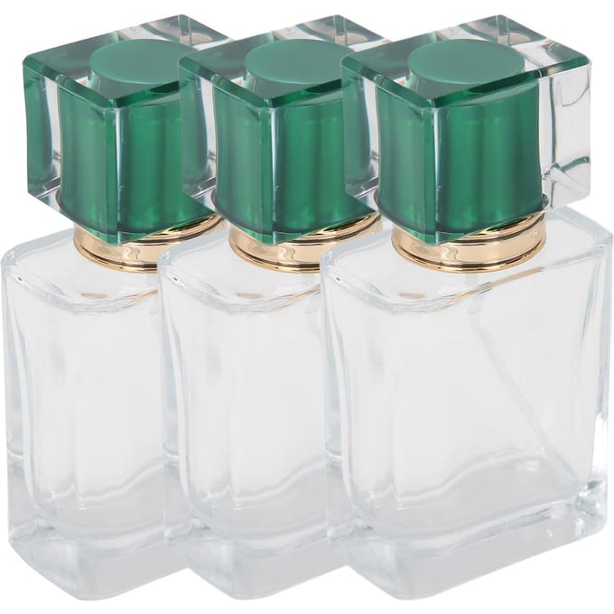 Flacon de Parfum en Verre 50ml Atomiseur de Parfum Rechargeable Distributeur Récipient Maquillage LiquideVert vert