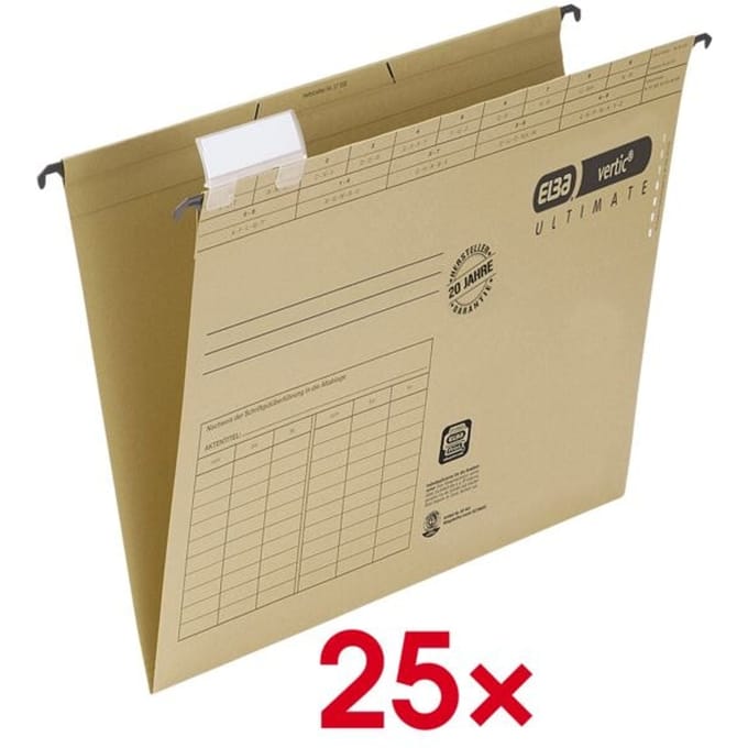 ELBA vertic® hangmappen ULTIMATE, voor formaten tot A4, open aan de zijkant