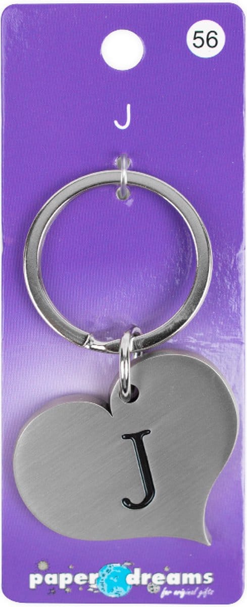Hart sleutelhanger - J