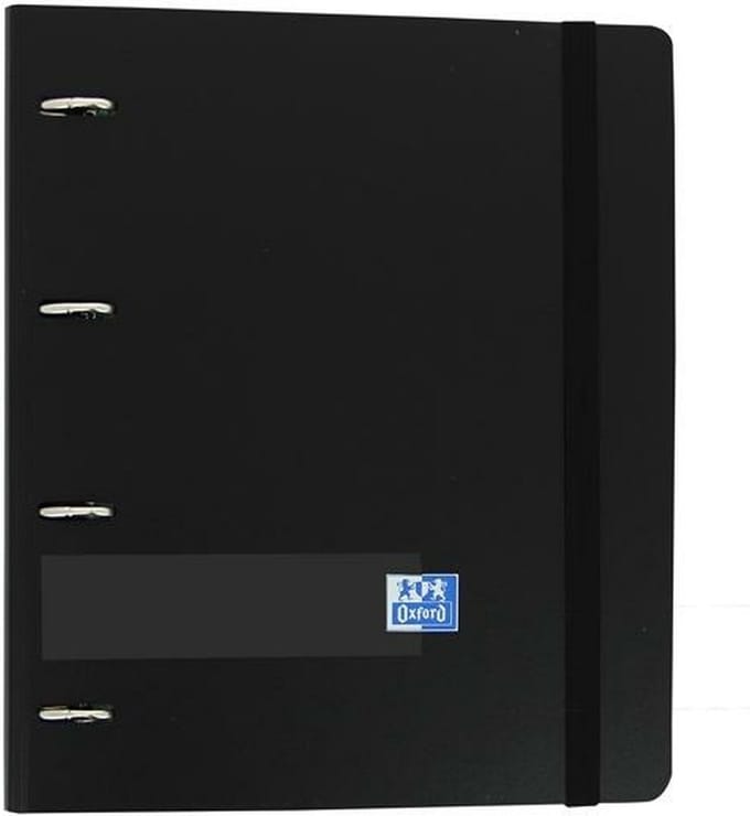 Ringmap Oxford Navulling (100 Lakens) Zwart A4